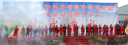 千赢国际种业先锋良种有限公司宁夏分公司种子加工厂落成投产